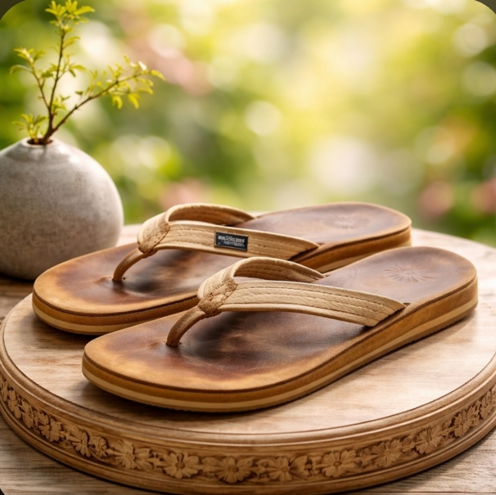 UGG Genuine Leather Thong Sandals Sz 9
